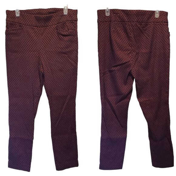 Perfect Stretch by Chico's Nicky Jeggings jean Burgundy Pants Size 2 - Picture 1 of 10